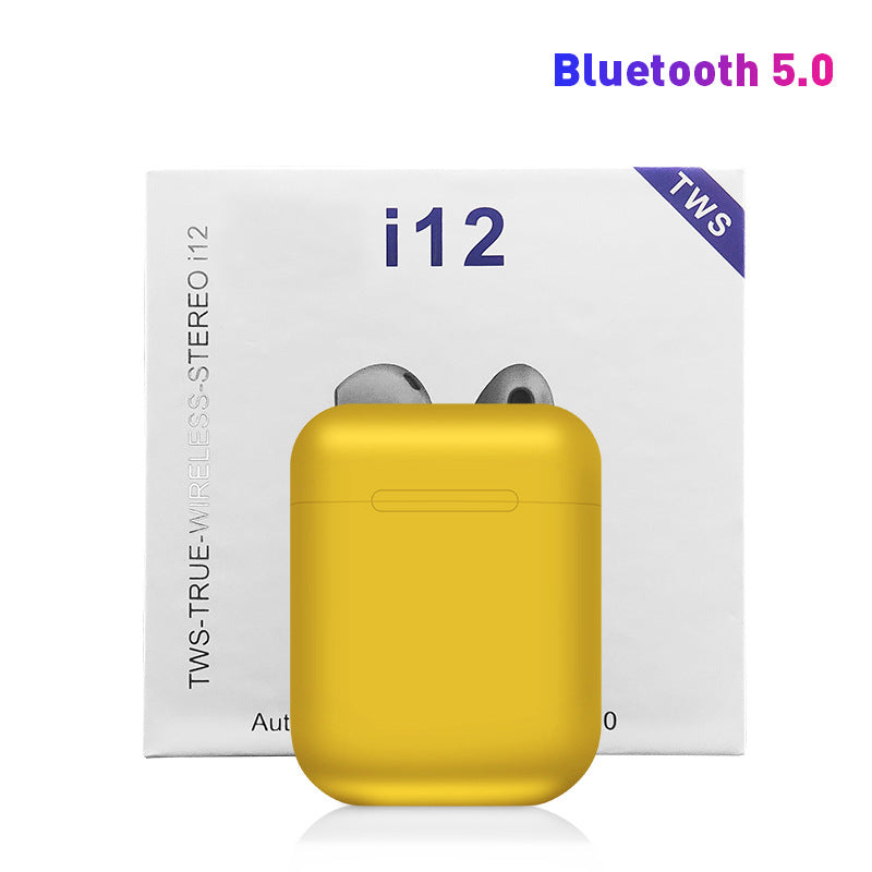 Original i12 TWS sem fio Bluetooth 5.0 fone de ouvido esportivo